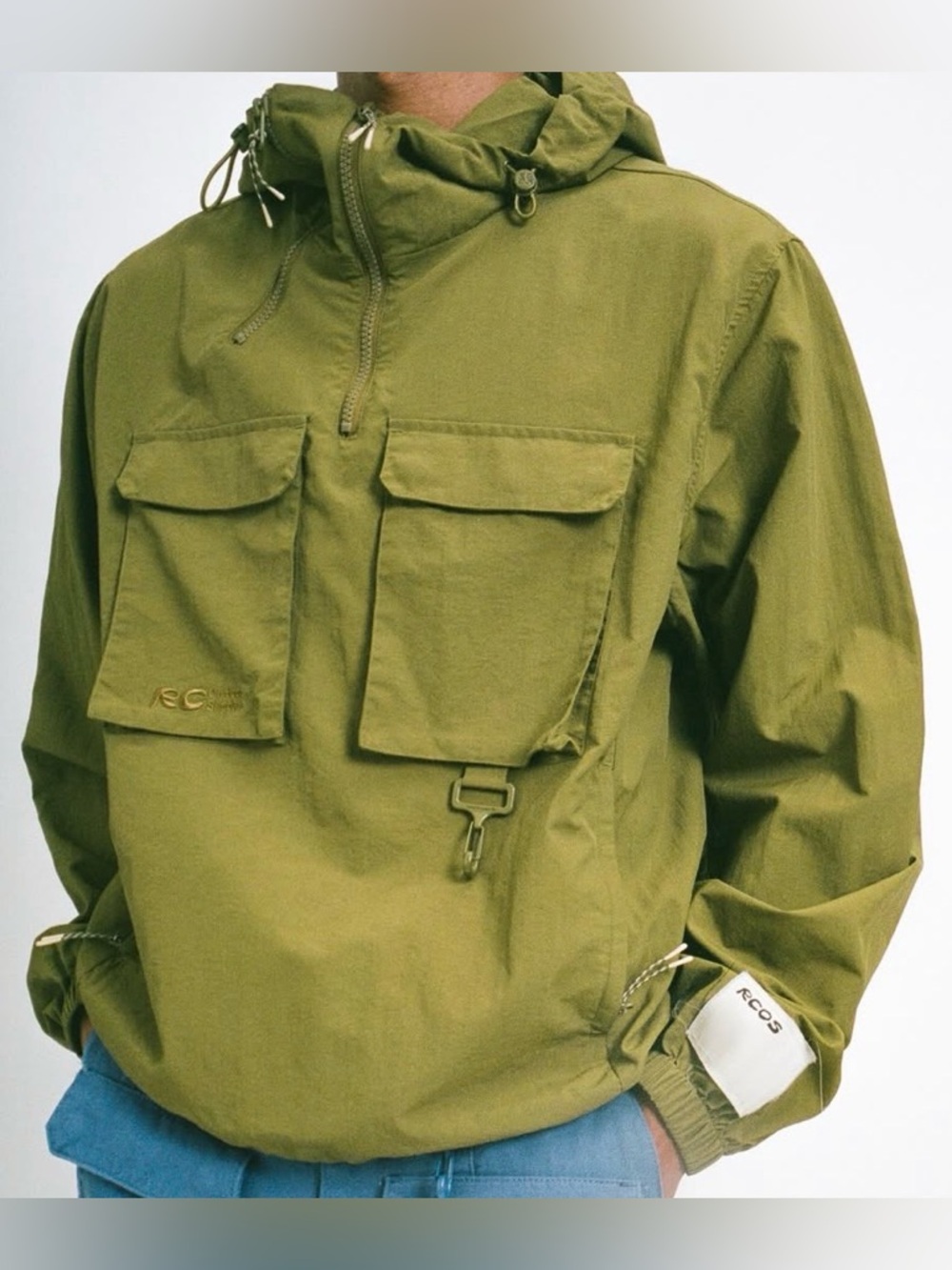 🆕 RCOS Reese Cooper Green Windbreaker Jacket NWT Men’s Large Utility Outdoor